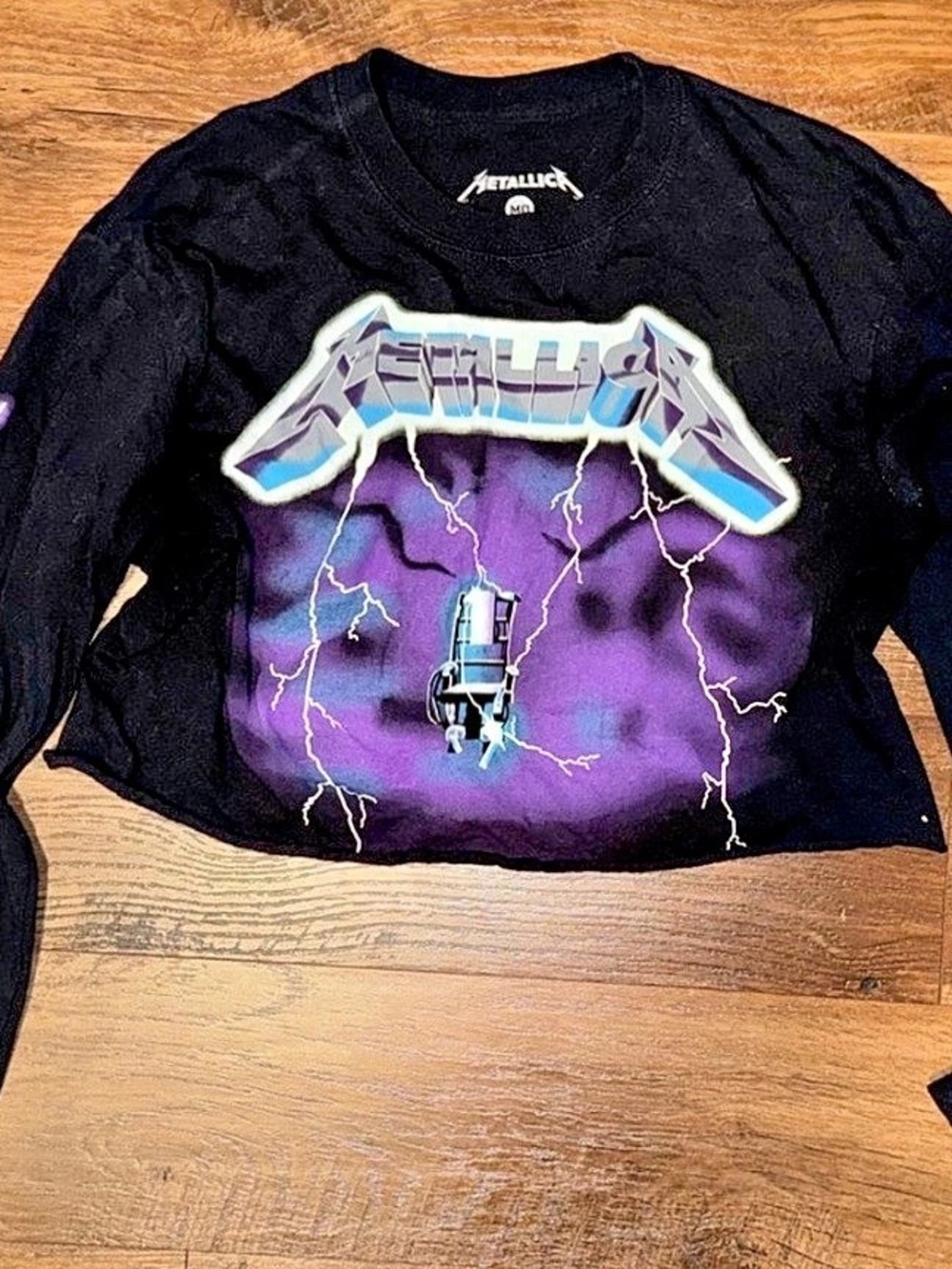 ISO Metallica Ride The Lightning Long Sleeve Crop Top